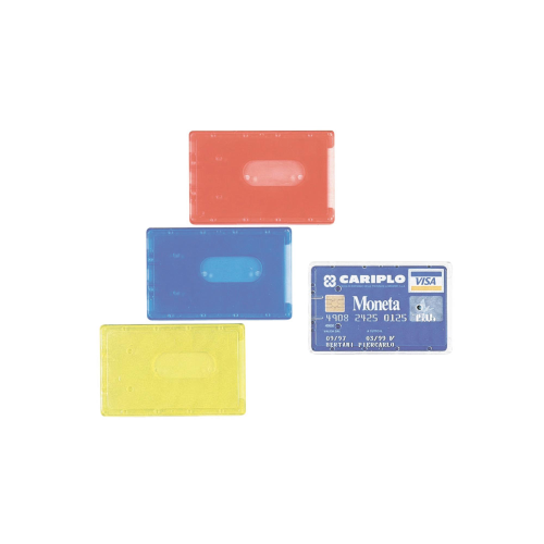 Porta Cards rigido - PVC - 8,5 x 5,4 cm - semitrasparente - Favorit